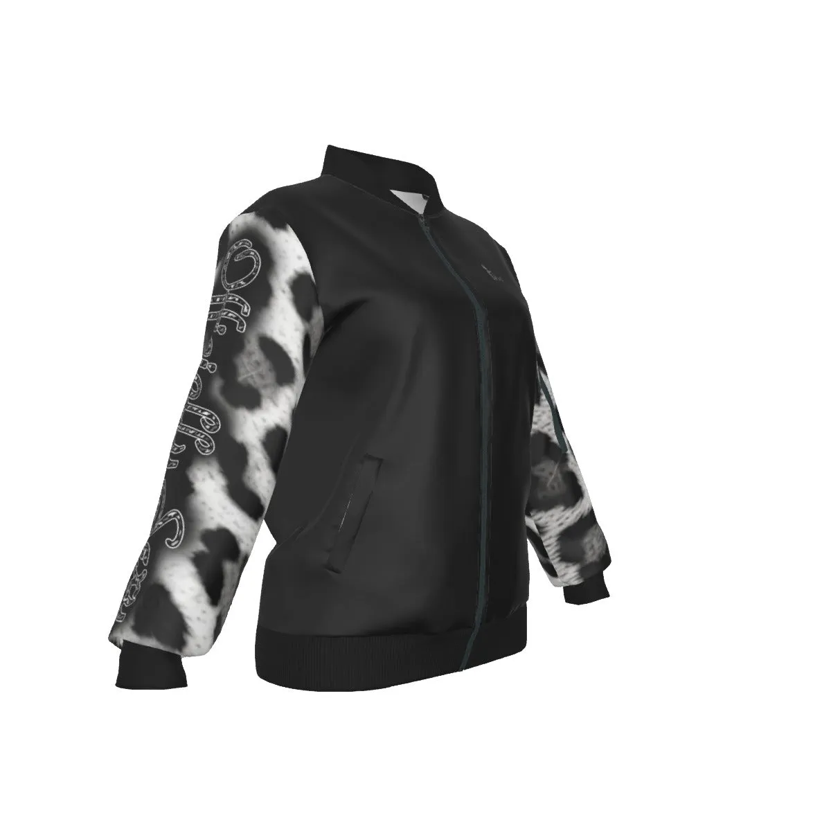 Officially Sexy Snow Leopard Collection Women's AOLP Jacket Large Print Logo on Back (English) #2