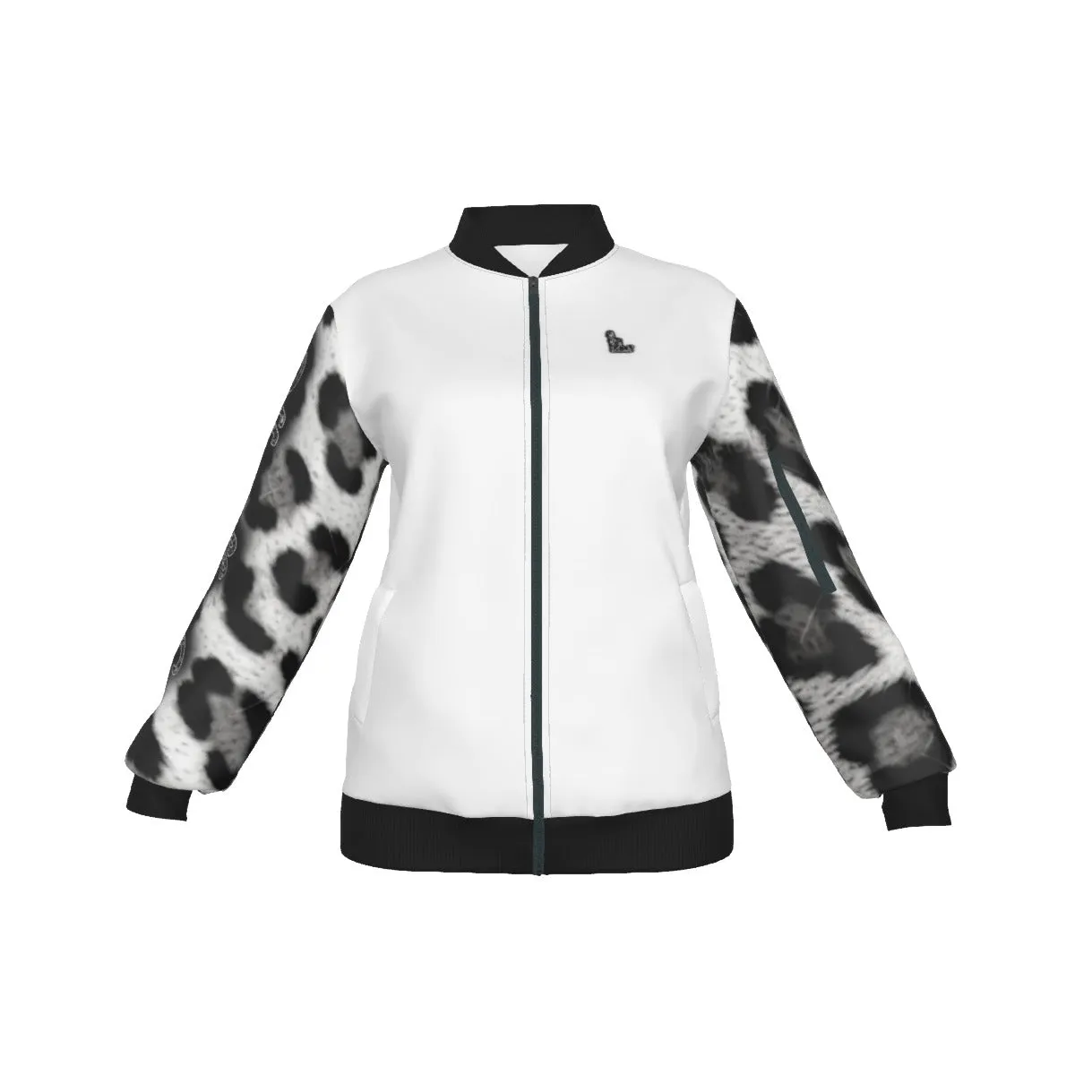Officially Sexy Snow Leopard Collection Women's AOLP Jacket Large Print Logo on Back (English) #2