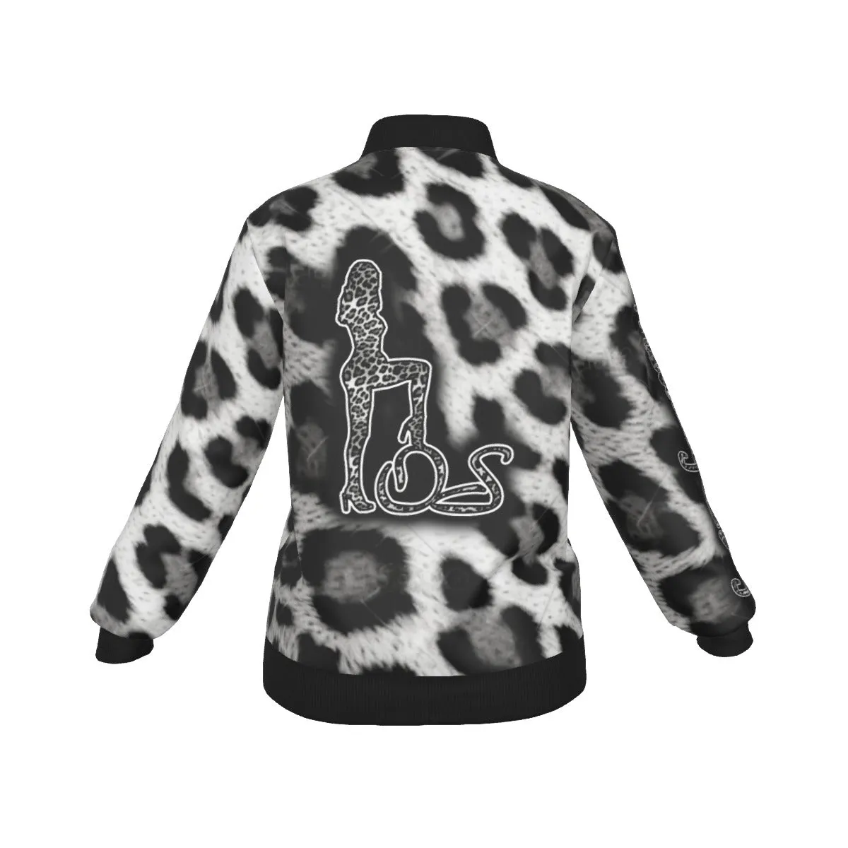 Officially Sexy Snow Leopard Collection Women's AOLP Jacket Large Print Logo on Back (English) #2