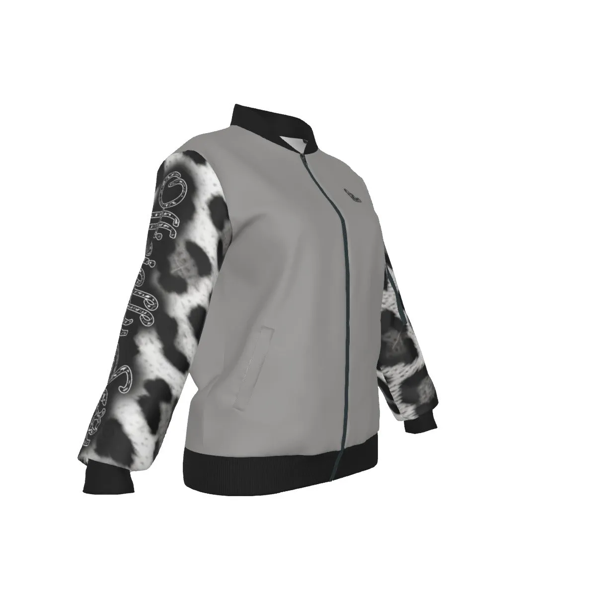 Officially Sexy Snow Leopard Collection Women's AOLP Jacket Large Print Logo on Back (English) #2