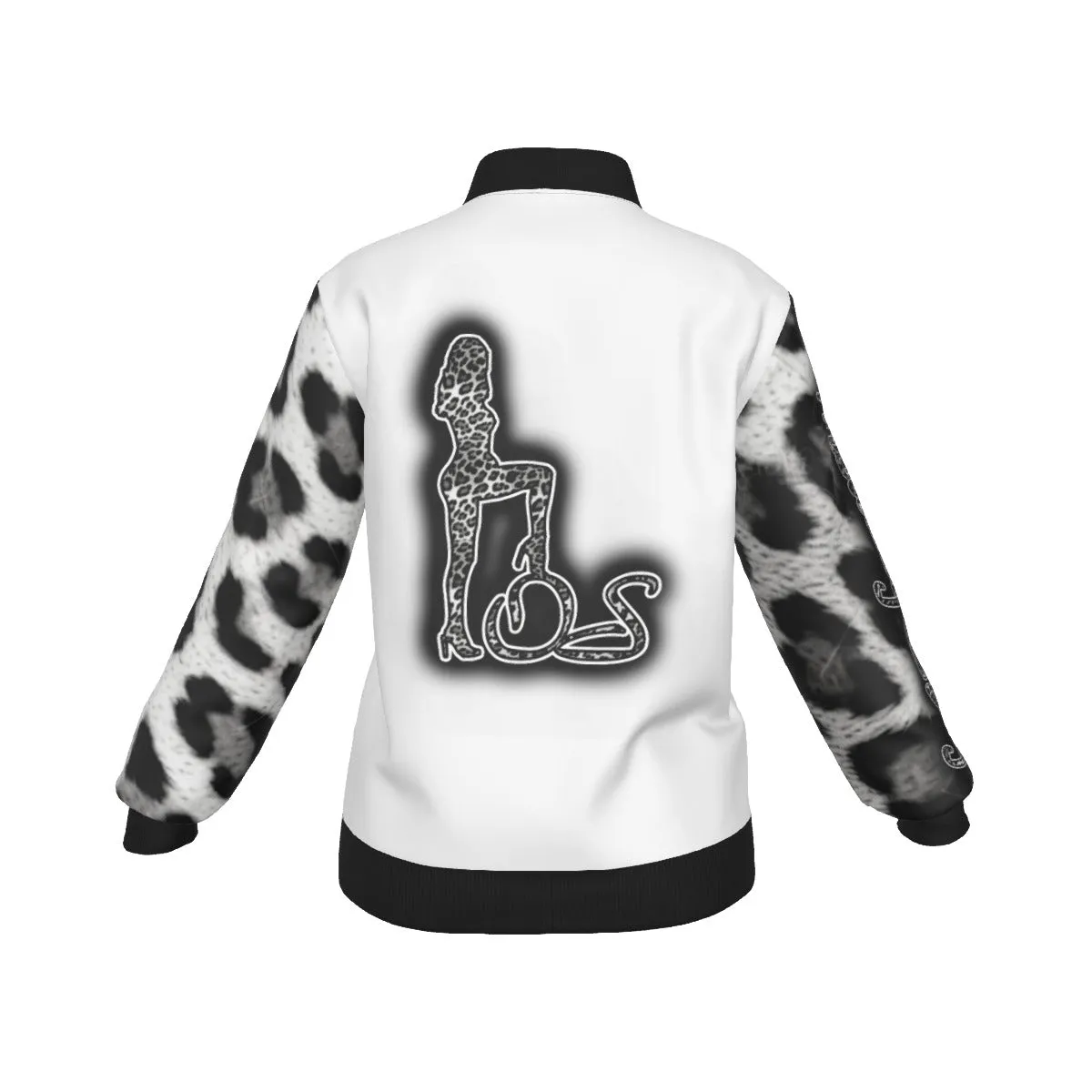 Officially Sexy Snow Leopard Collection Women's AOLP Jacket Large Print Logo on Back (English) #2