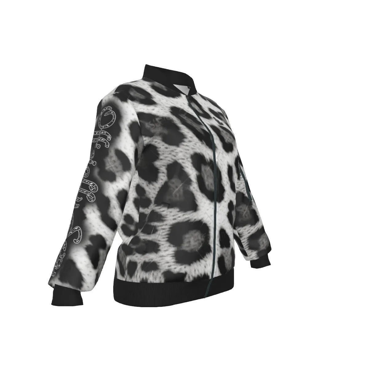 Officially Sexy Snow Leopard Collection Women's AOLP Jacket Large Print Logo on Back (English) #2