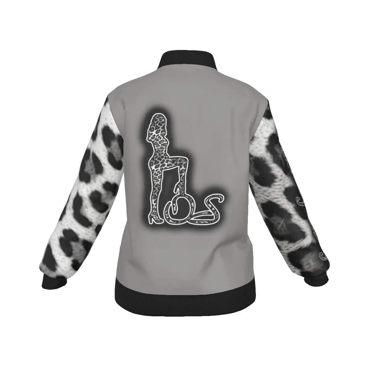 Officially Sexy Snow Leopard Collection Women's AOLP Jacket Large Print Logo on Back (English) #2