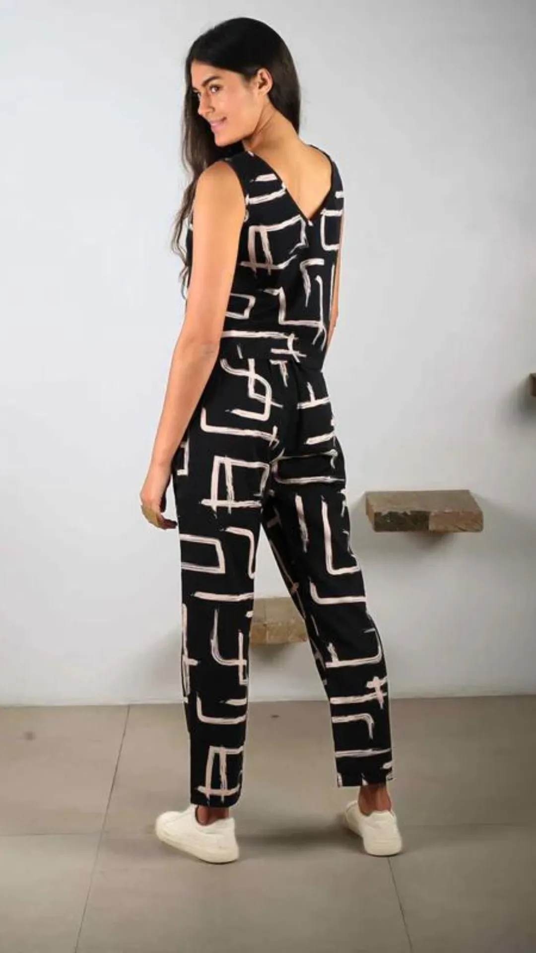 Organic Cotton & Linen Black & White Two-Way Tank by Wild Clouds