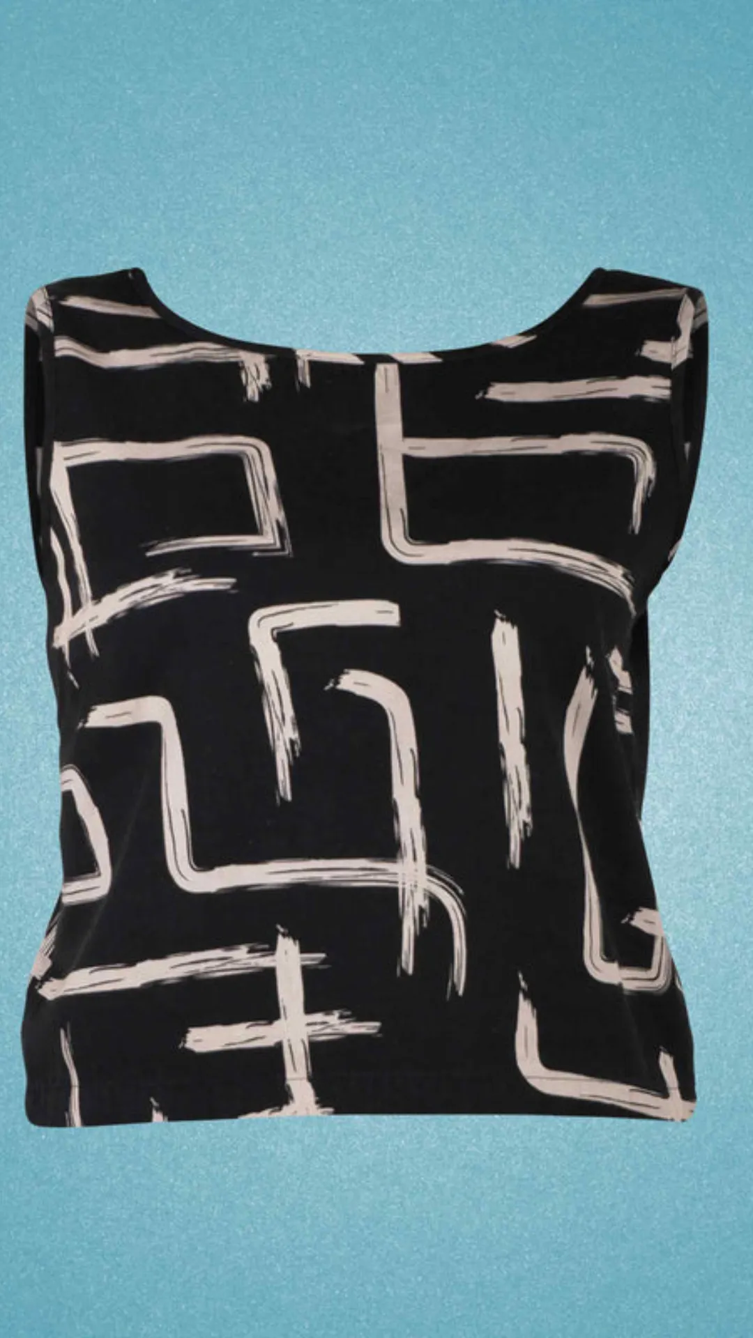 Organic Cotton & Linen Black & White Two-Way Tank by Wild Clouds