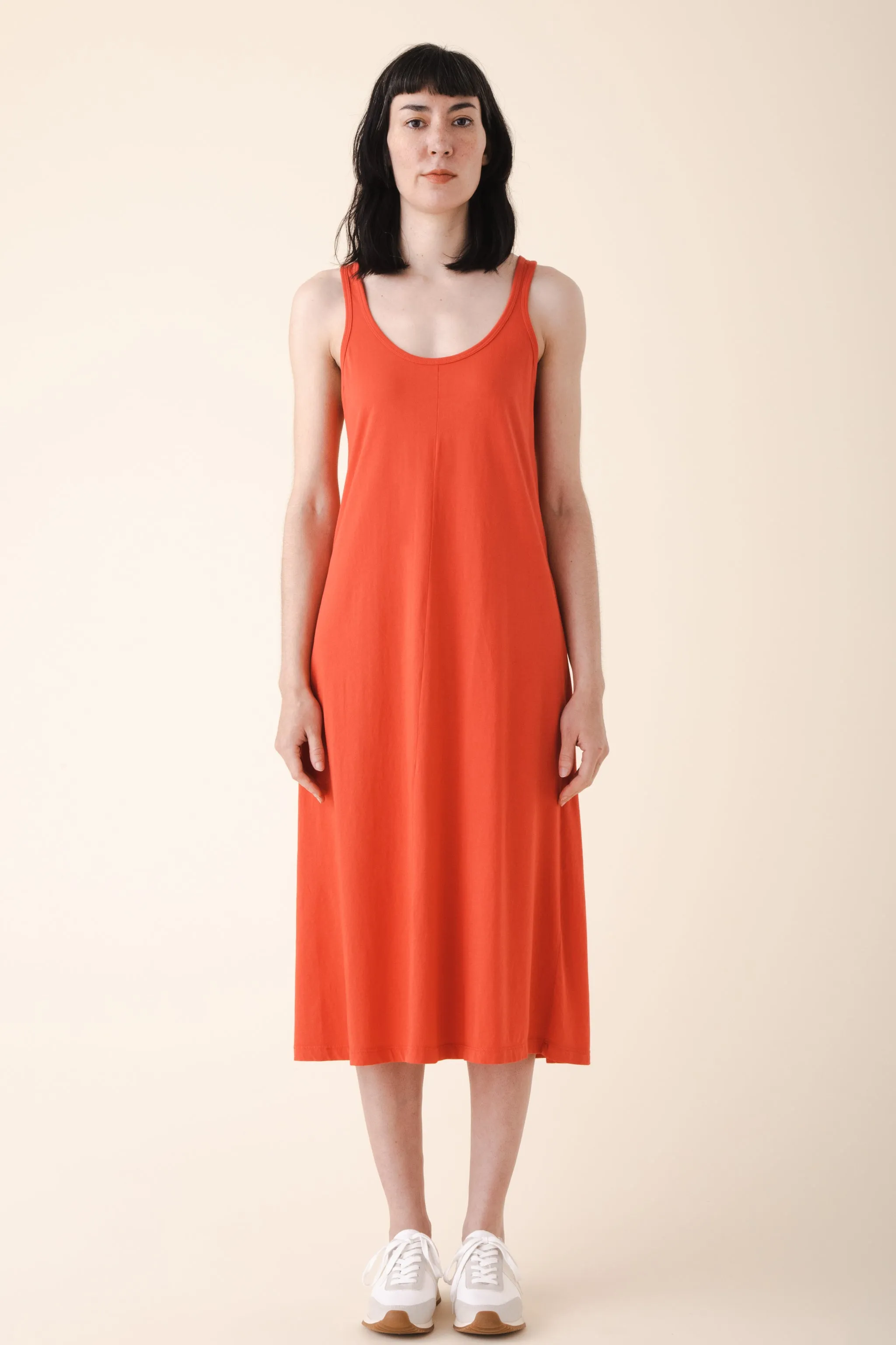 Organic Tank Dress in Cherry