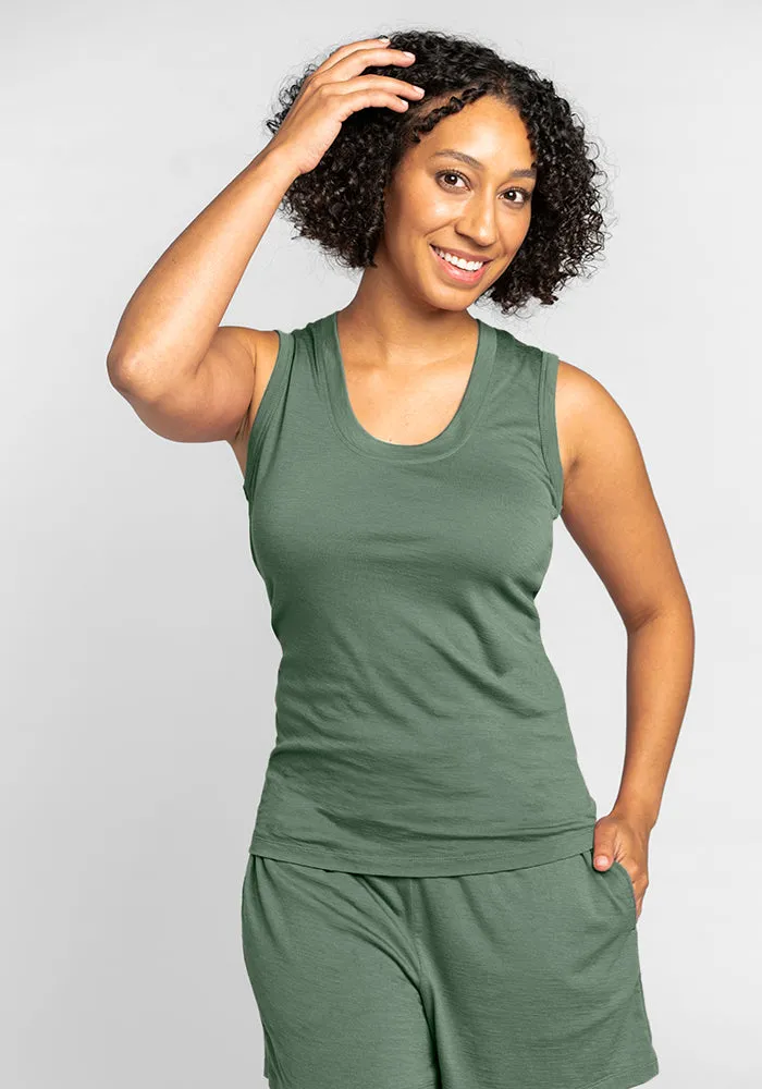 Phoebe Lounge Tank • Final Sale Deals! - Duck Green