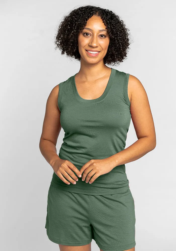 Phoebe Lounge Tank • Final Sale Deals! - Duck Green