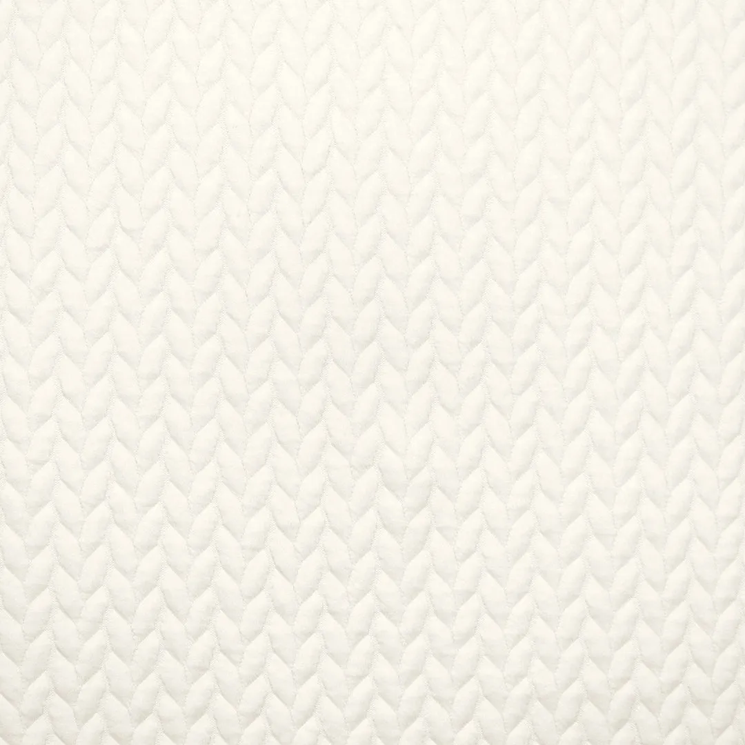 quilted cable matelasse' knit - ecru
