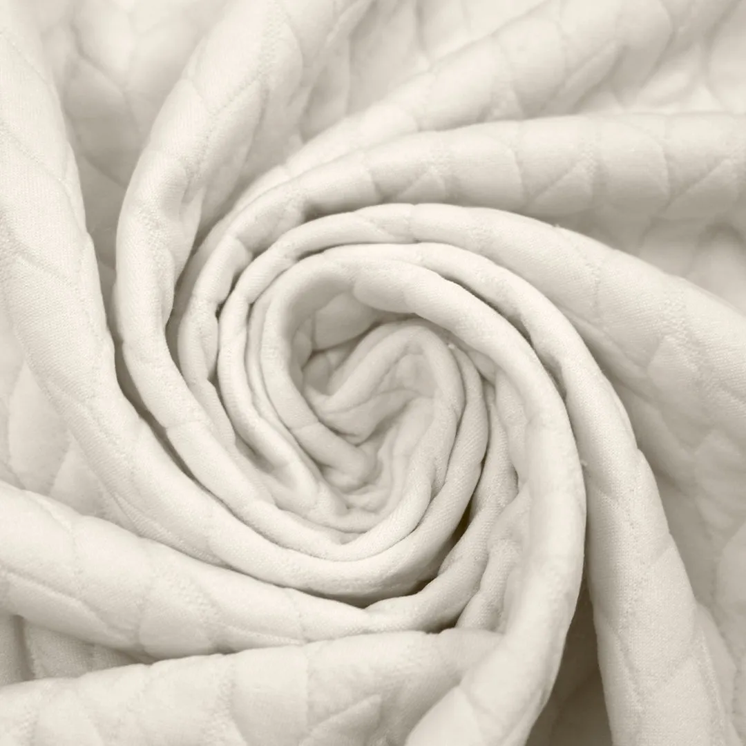 quilted cable matelasse' knit - ecru