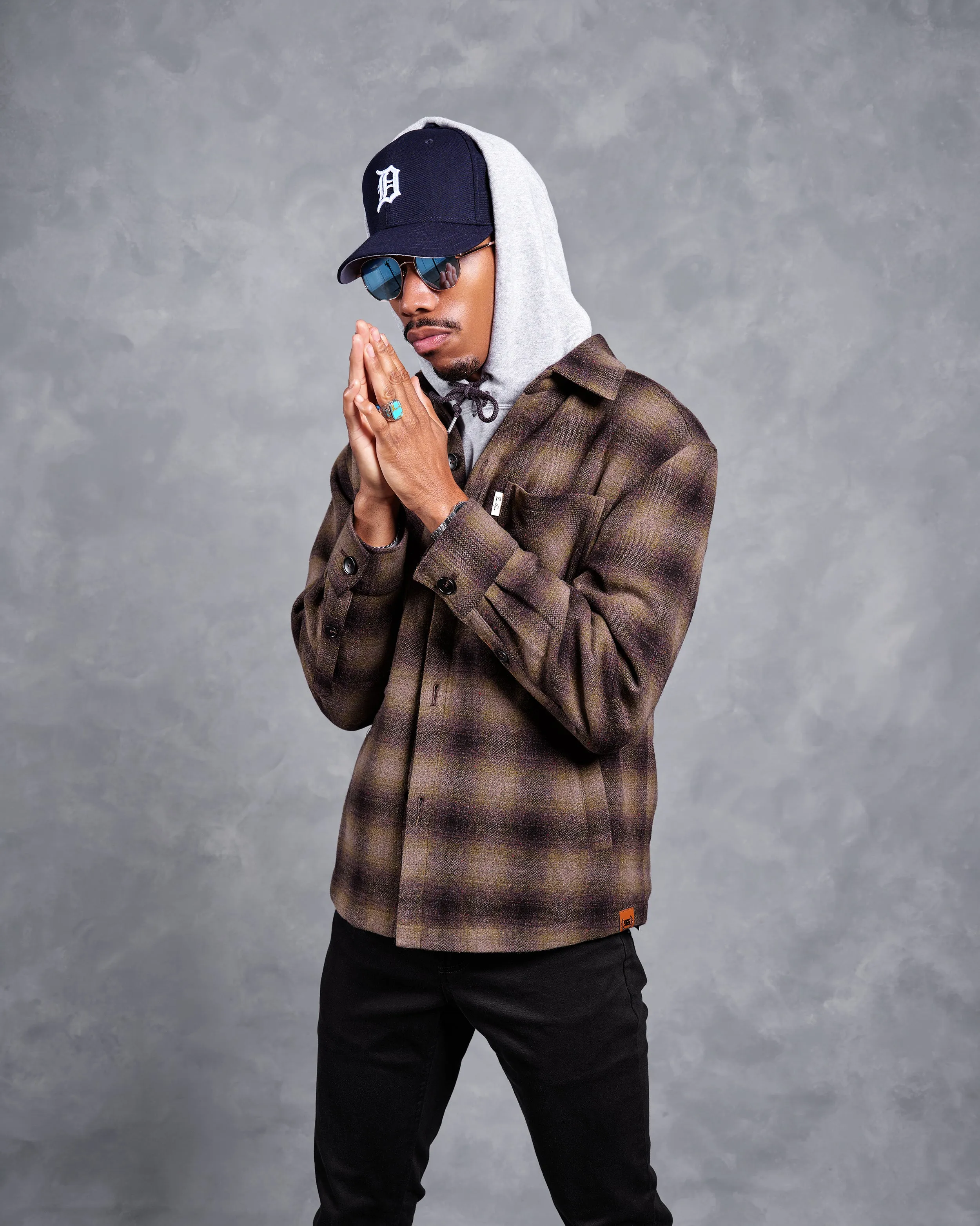 SG Quilted Shirt Jacket - Bronze Plaid