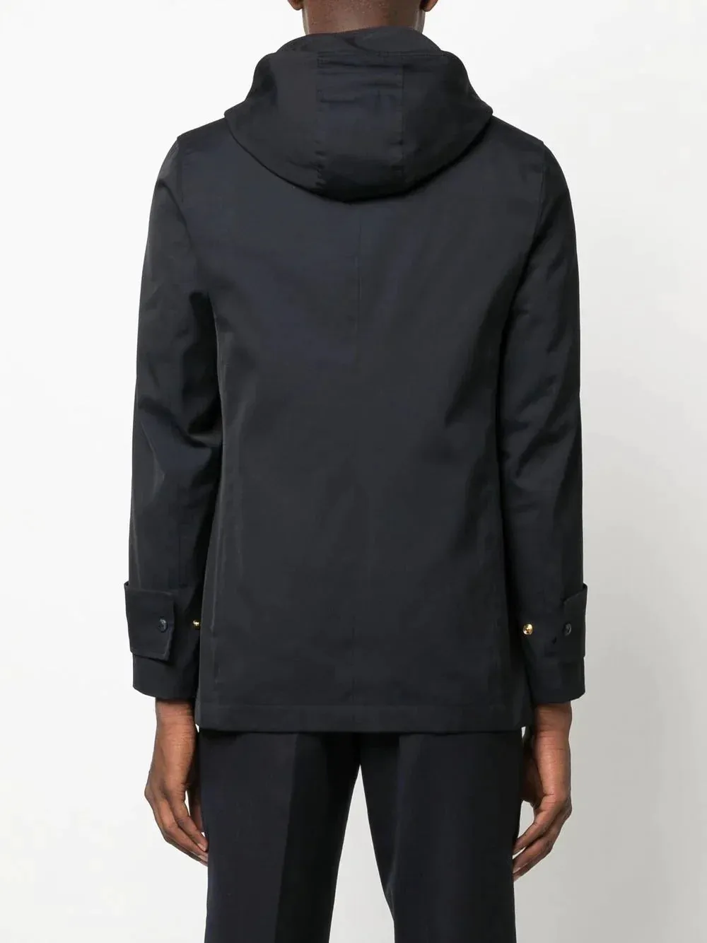 Simplified Snap Front Rain Coat