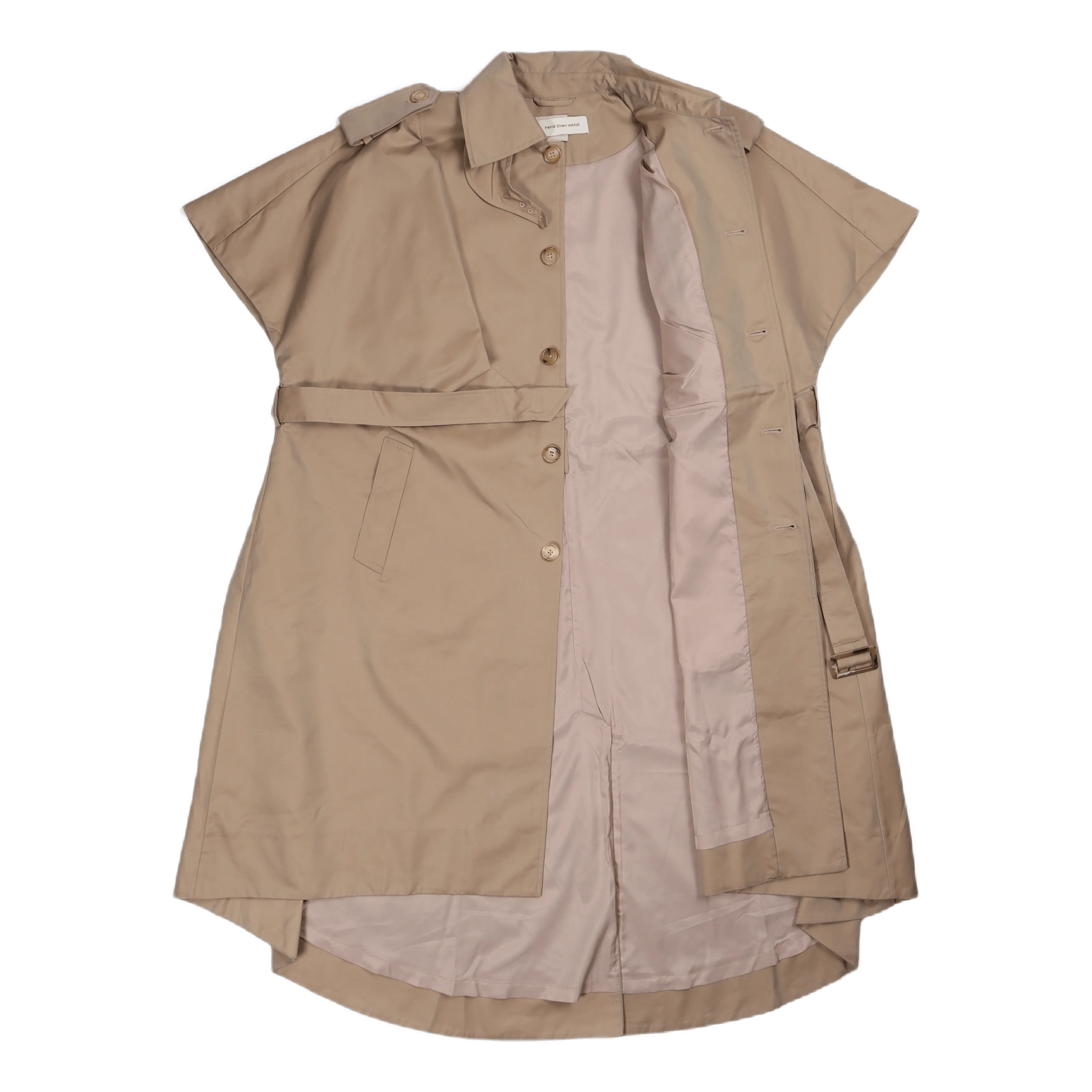 Sleeveless Trench Coat Khaki