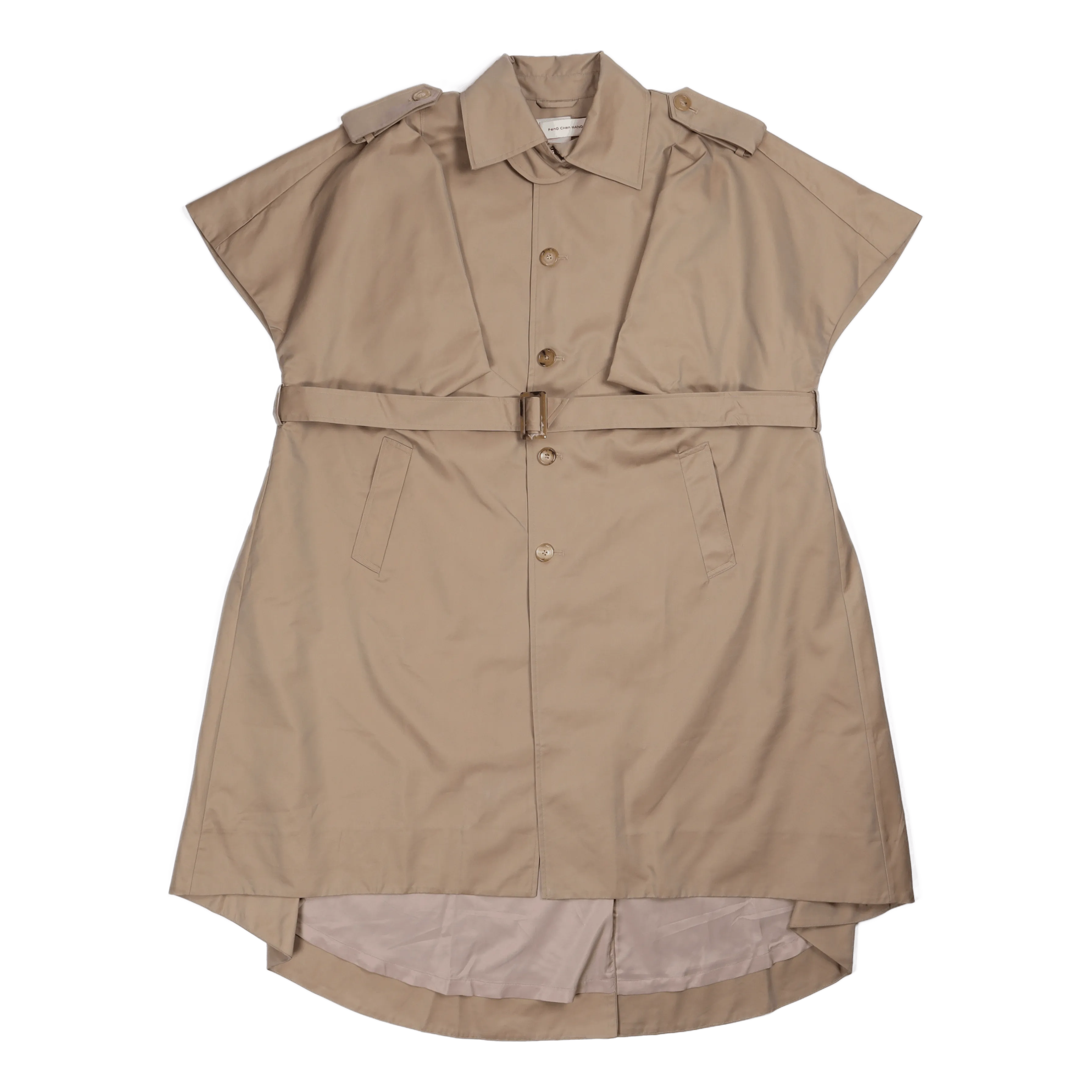 Sleeveless Trench Coat Khaki