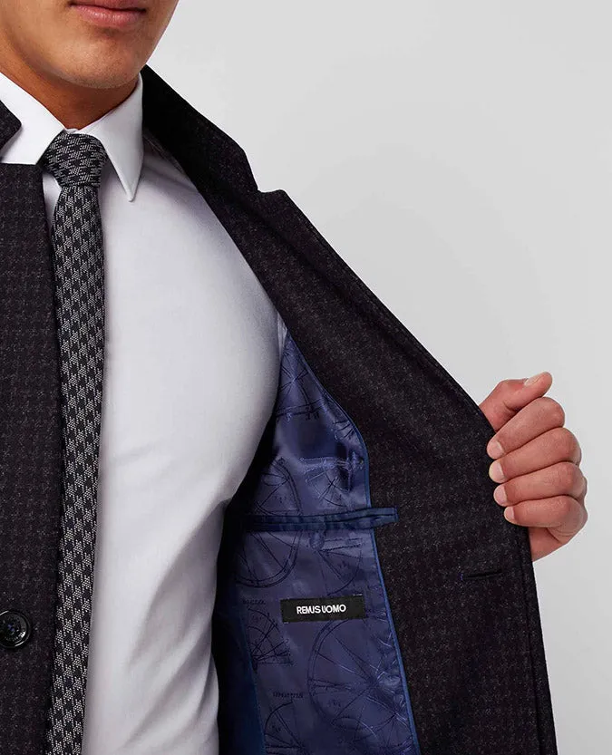 Slim fit wool-mix tailored coat