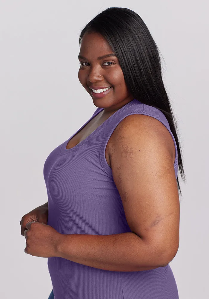 Sloane Ribbed Tank • Final Sale Deals! - Montana Grape