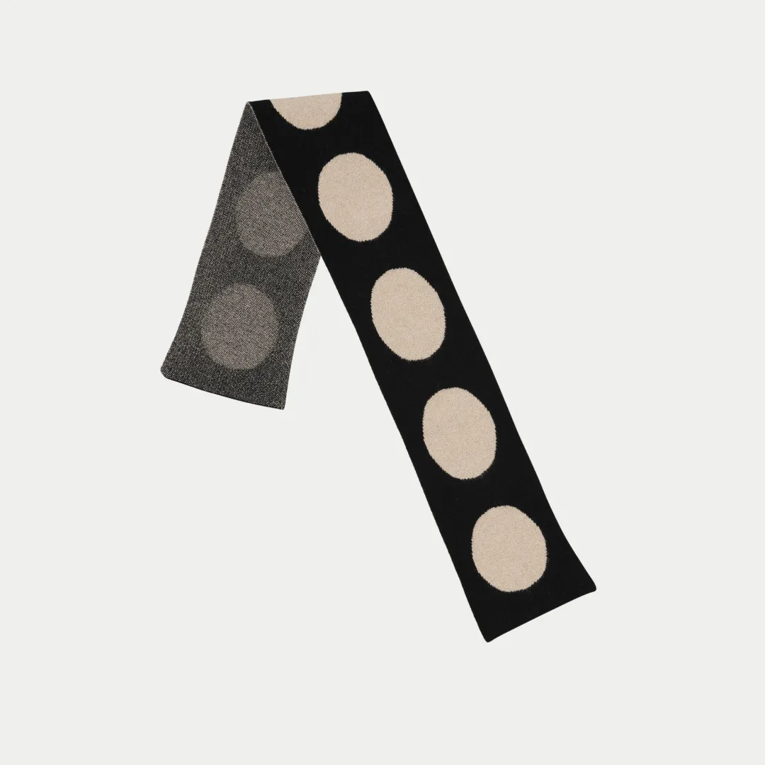 Small Spot Scarf - Black