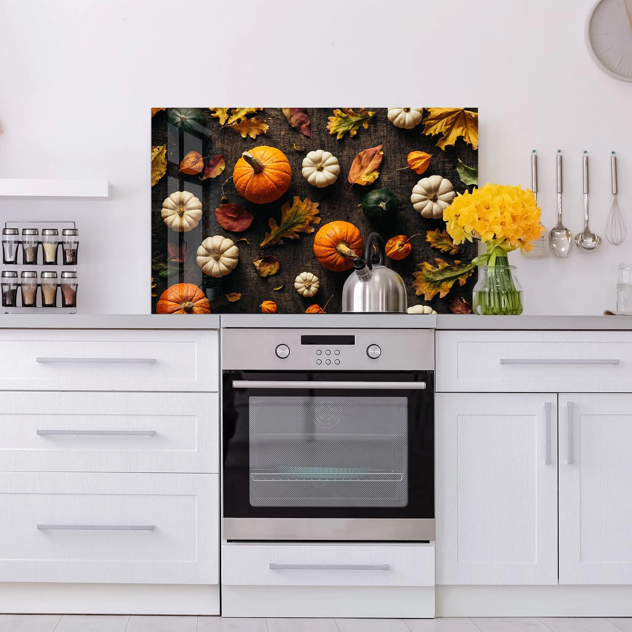 Sweet Pumpkins | Glass Printed Backsplash for your Kitchen