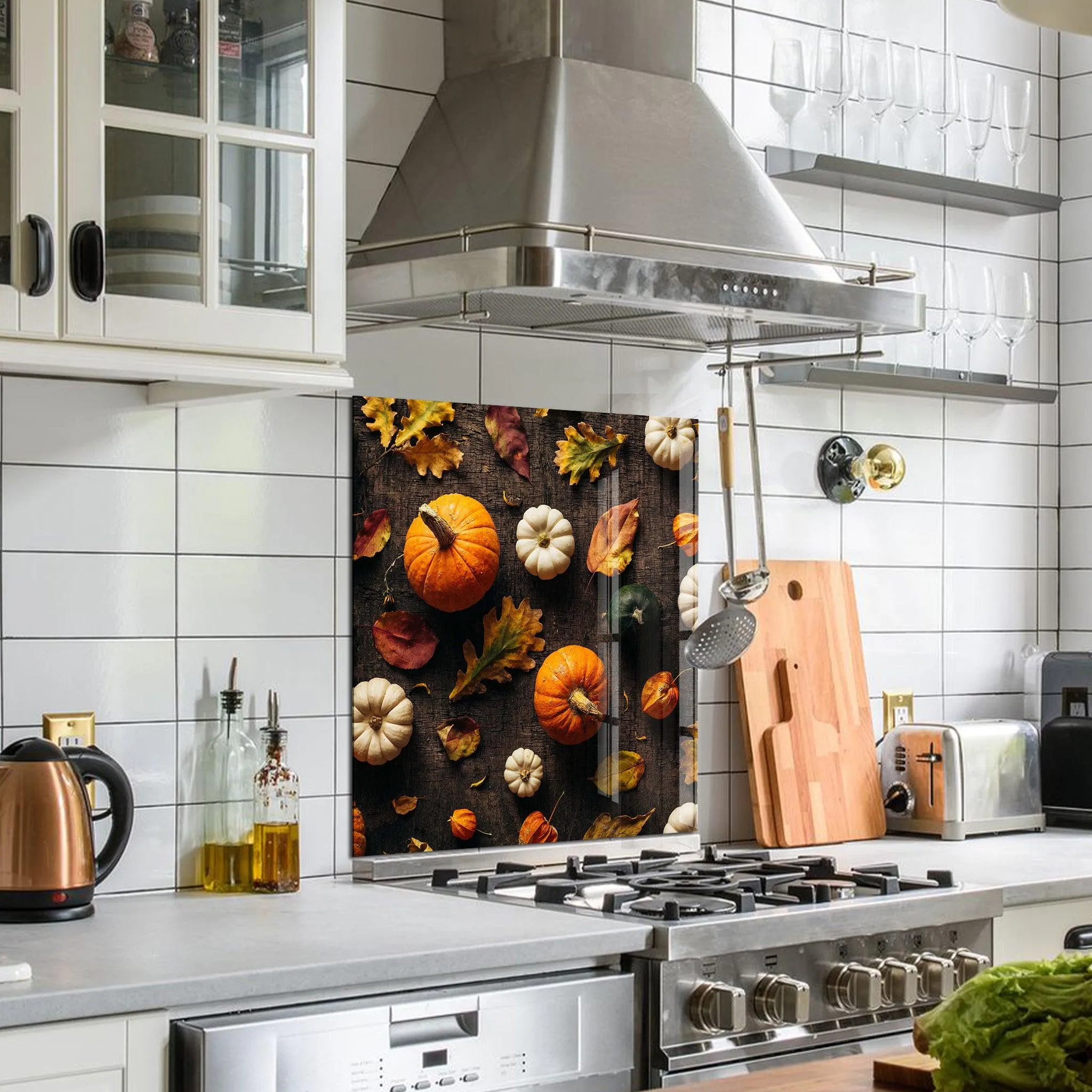 Sweet Pumpkins | Glass Printed Backsplash for your Kitchen