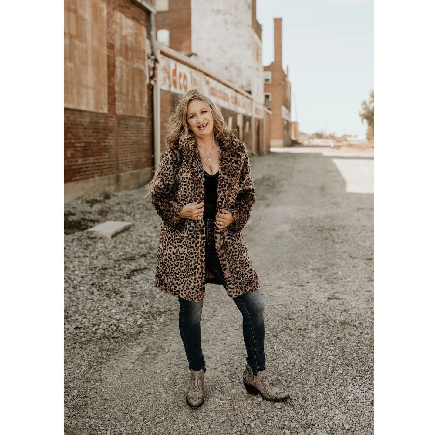 Teddy Lapeled Faux Fur Jacket
