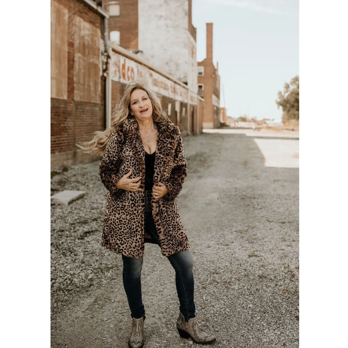 Teddy Lapeled Faux Fur Jacket