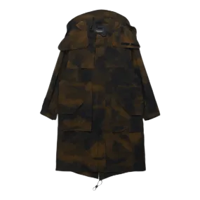 Terrain Print Parka Brown