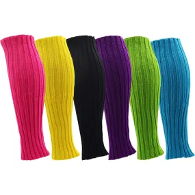 The Leg Warmers for Women, 6 Pairs Knee High Cable Knit Warm Thermal Acrylic Winter Sleeve