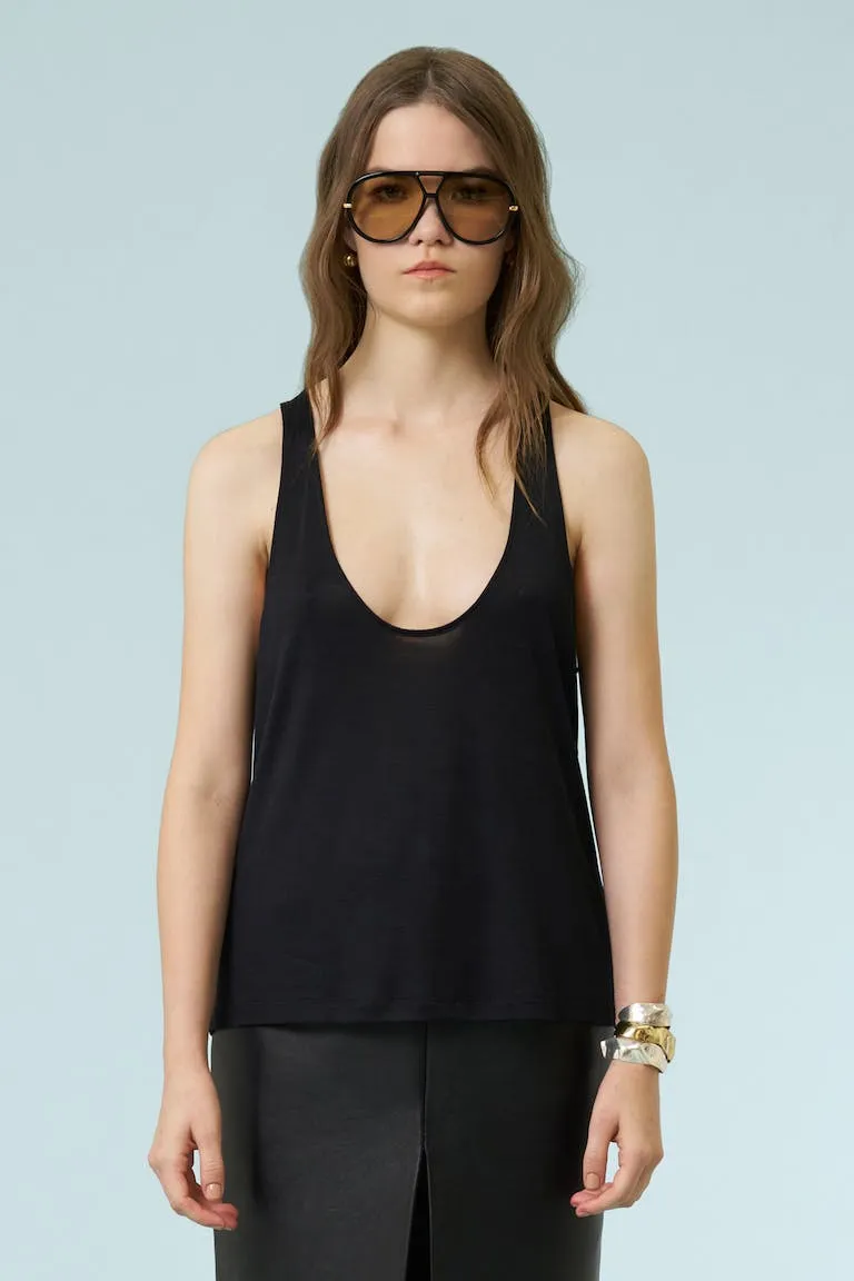THE MOTION EDIT TANK TOP IN SILK JERSEY