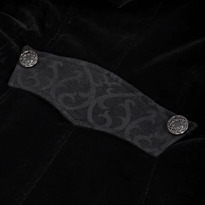 US SALE of Steampunk Black Male Velvet Coat / Renaissance Costume