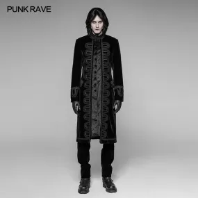 Victoria's Gorgeous Vintage Velvet Coat Stand Collar Jacket For Men
