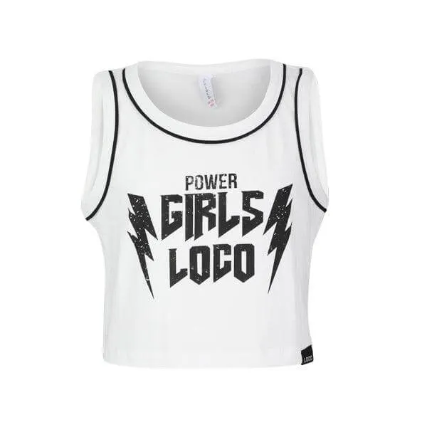 WHITE PRINT TANK TOP FOR GIRLS