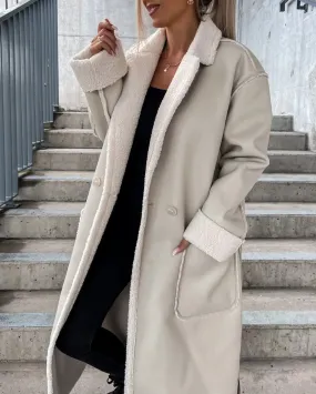 Women's Thick Windproof Belted Long Trench Coat Outerwear